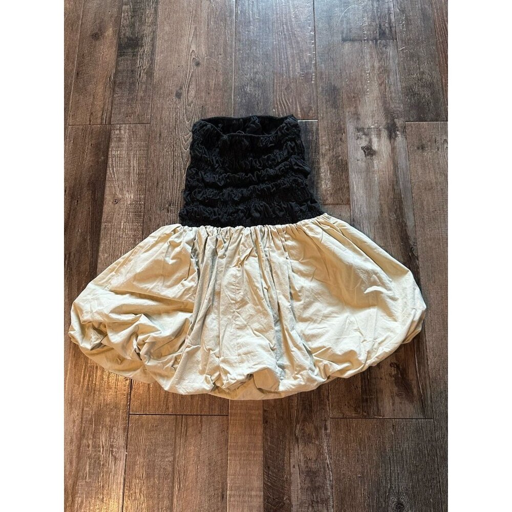 DISSH Black and Cream Strapless Mini Dress - Picture 8 of 8